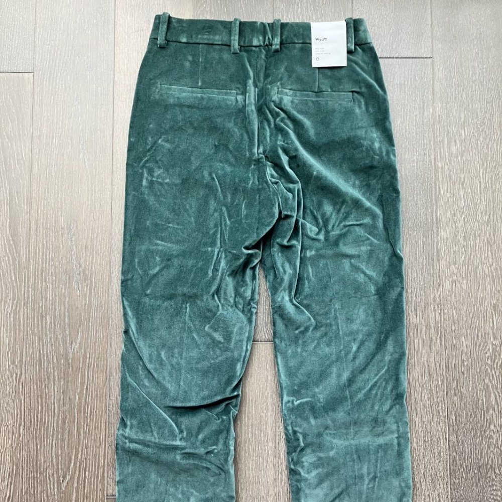 BABATON Wyatt Green Velvet Pants - NWT - Picture 2 of 5